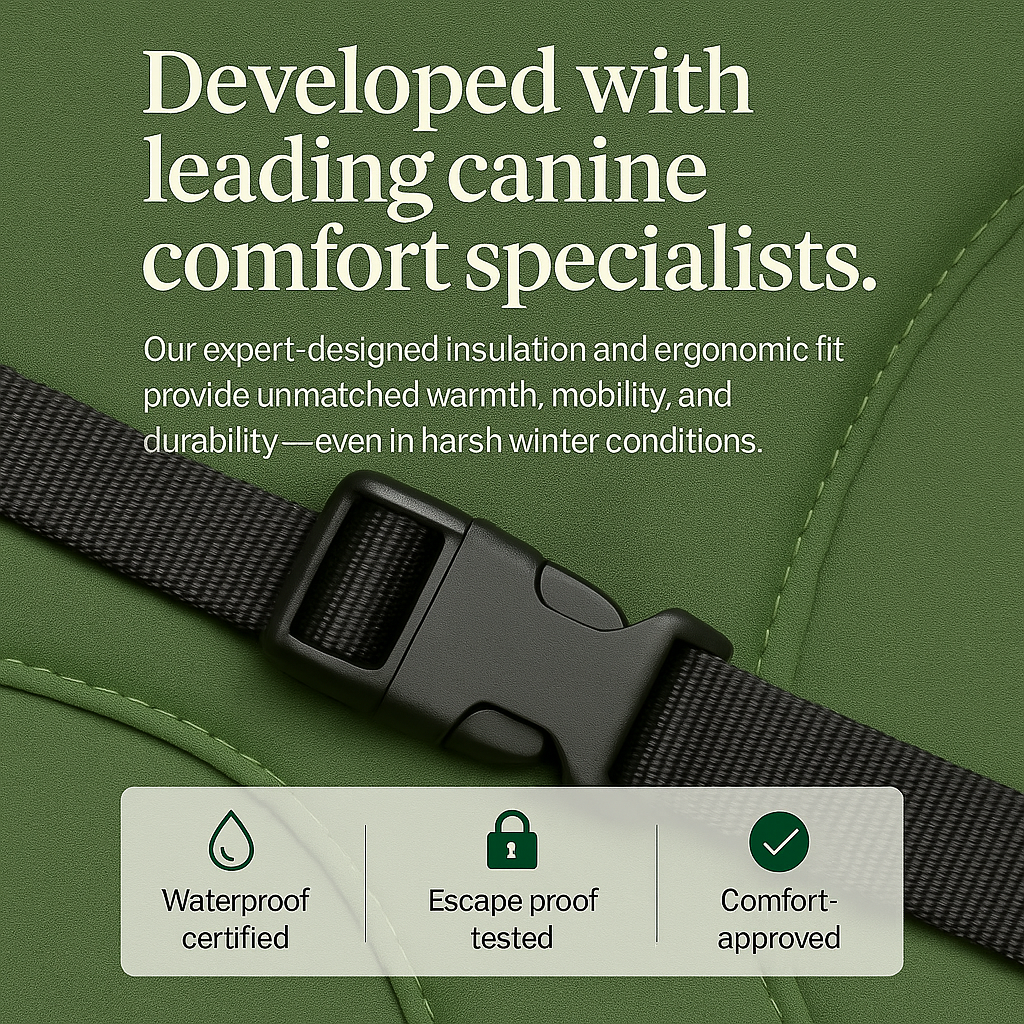 Pawcoolers - Waterproof Winter Jacket with Built-in Harness