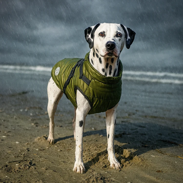 Pawcoolers - Waterproof Winter Jacket with Built-in Harness