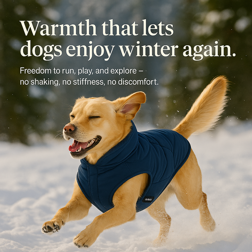 Pawcoolers -  Waterproof Winter Jacket with Built-in Harness